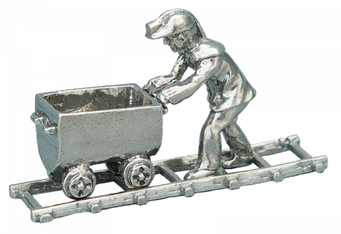 Erzsucher Wismut Figur/gleis/Hunt